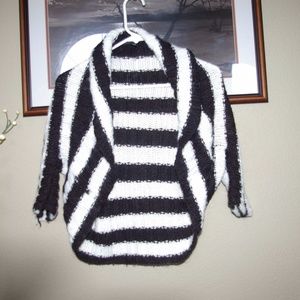 bebe   Black and White Cardigan Jacket Top Size S